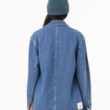 UNISEX SHUTTER MID BLUE DENIM JACKET