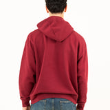 SUDADERA HOODIE BURGUNDY LOGO CAPITAN DENIM