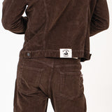 Conjunto de pana marrón de hombre