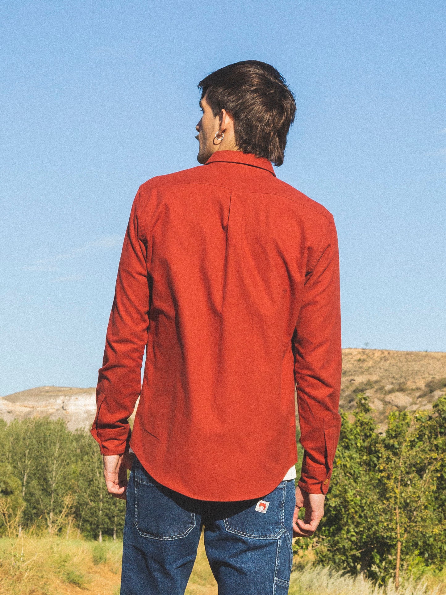 CAMISA DE ALGODÓN ORGÁNICO FURAY WORKER TERRACOTA