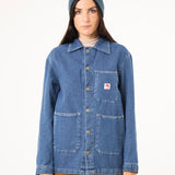 UNISEX SHUTTER MID BLUE DENIM JACKET