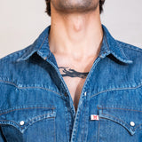 CAMISA PARSONS DENIM MID BLUE