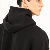 SUDADERA HOODIE BLACK LOGO CAPITAN DENIM