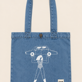 TOTE BAG IRON WOMAN LIGHT BLUE