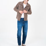 CAMISA DE PANA MILTON WORKER MARRON