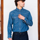 CAMISA PARSONS DENIM MID BLUE