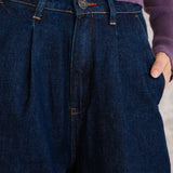 JEANS WIDE LEG DE MUJER TENCEL™ Lyocell fibers YAYOI DARK BLUE