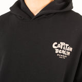 SUDADERA HOODIE BLACK LOGO CAPITAN DENIM