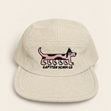 GORRA PANA BEIGE PERRO ROSA