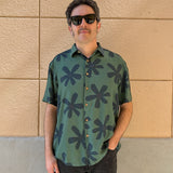 CAMISA GASSET FLORES VERDE