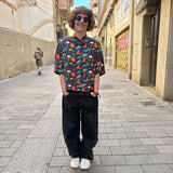 CAMISA PAZ FLORAL AZUL