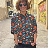 CAMISA PAZ FLORAL AZUL