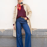 CHAVELA WIDE LEG DRY BLUE TENCEL DENIM