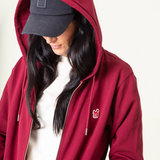 SUDADERA UNISEX CAPUCHA BURGUNDY