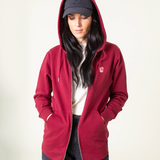 SUDADERA UNISEX CAPUCHA BURGUNDY