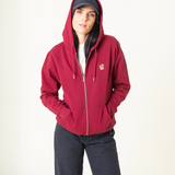 SUDADERA UNISEX CAPUCHA BURGUNDY