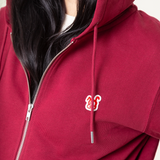 SUDADERA UNISEX CAPUCHA BURGUNDY