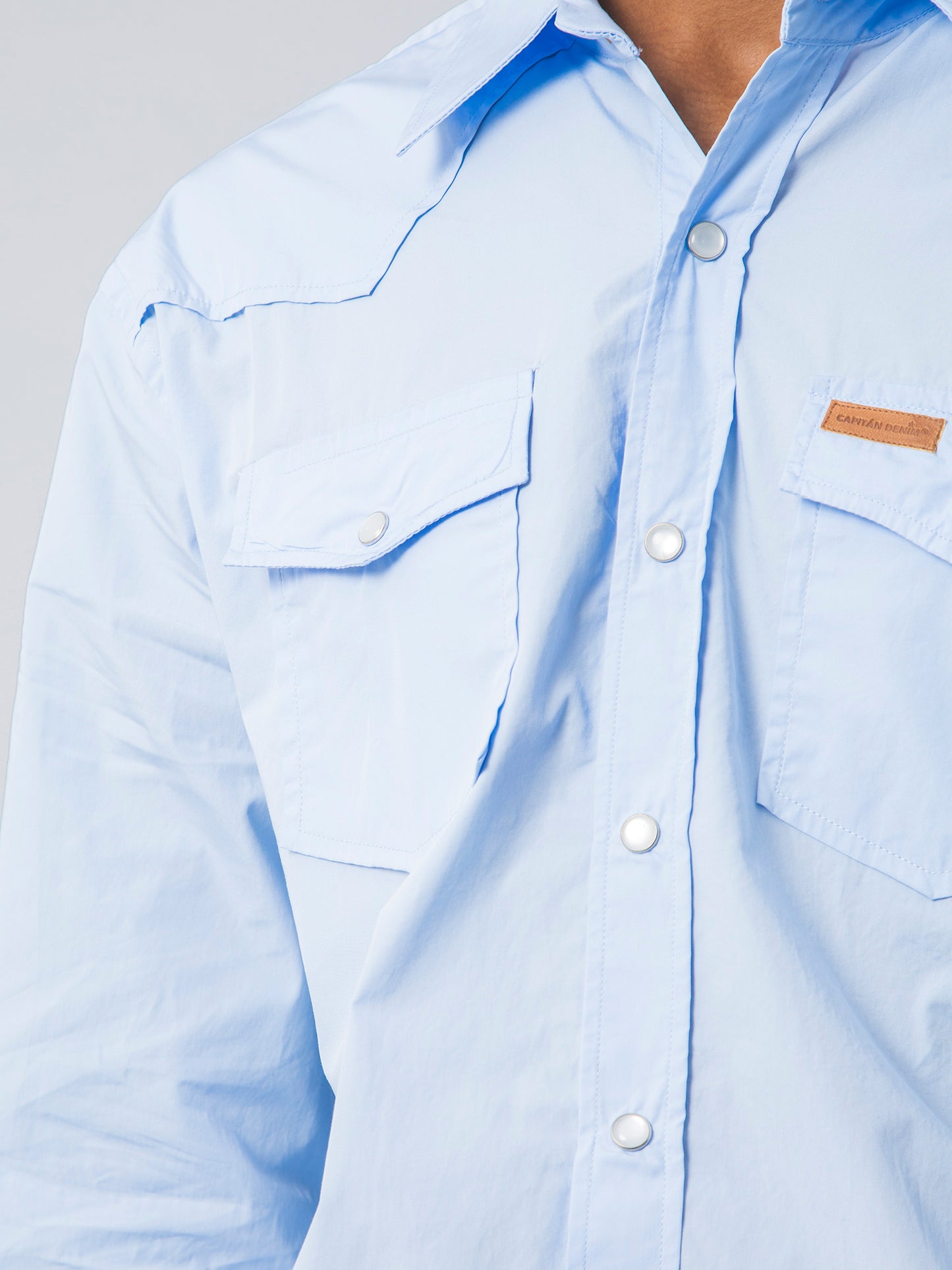 CAMISA DE ALGODÓN ORGÁNICO BUFALO BLUE WESTERN