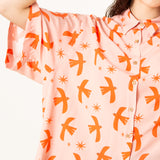CAMISA PAZ ROSA AVES