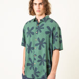 CAMISA GASSET FLORES VERDE