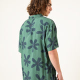 CAMISA GASSET FLORES VERDE