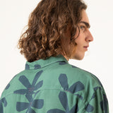 CAMISA GASSET FLORES VERDE