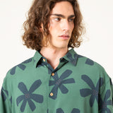 CAMISA GASSET FLORES VERDE