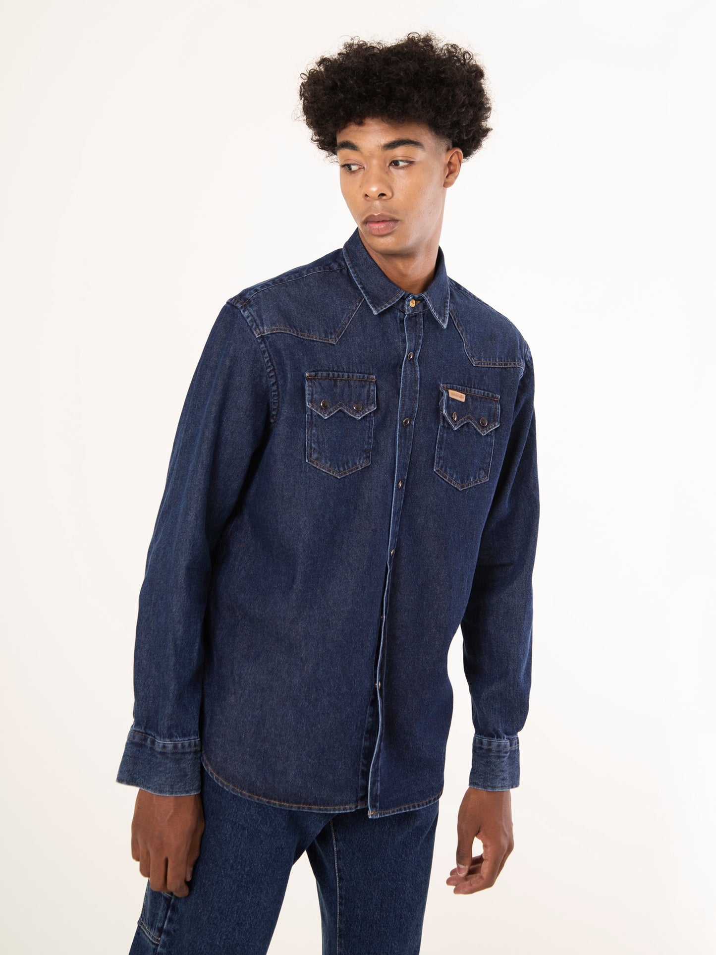 CAMISA VAQUERA BUFALO DARK BLUE