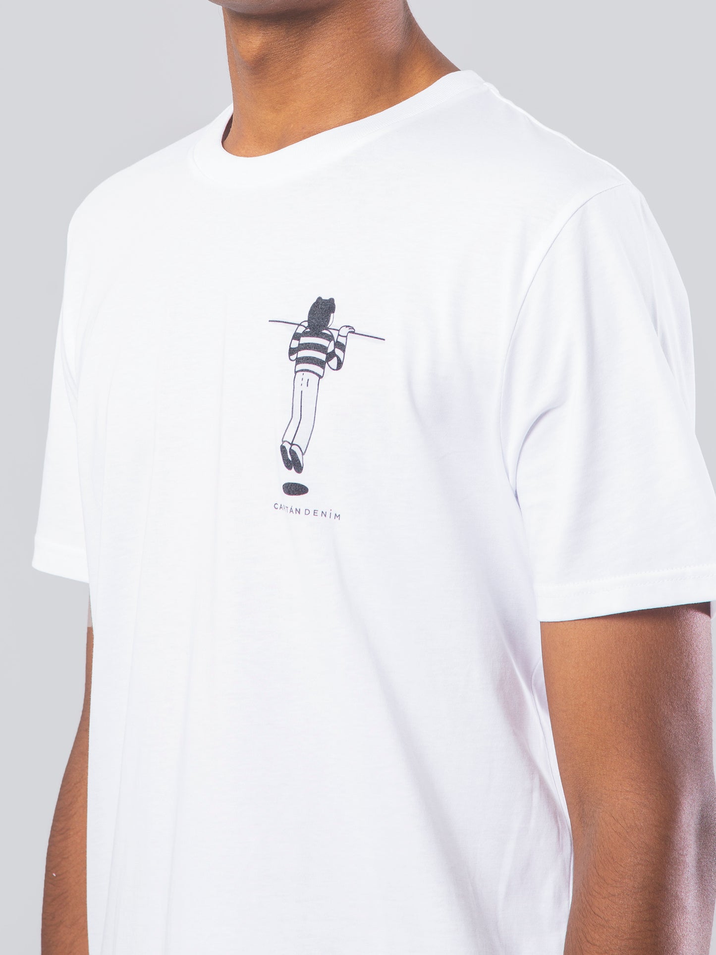 CAMISETA UNISEX DE ALGODÓN ORGÁNICO VOYEUR BLANCA