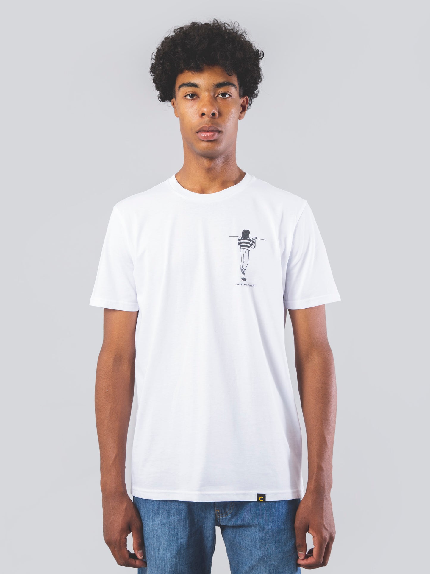 CAMISETA UNISEX DE ALGODÓN ORGÁNICO VOYEUR BLANCA