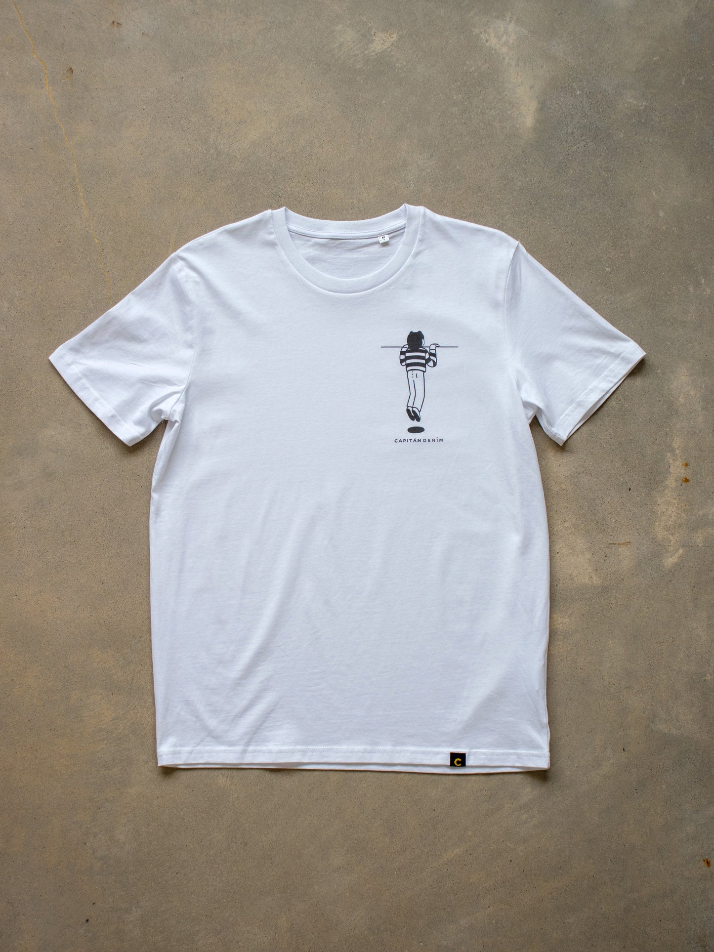 CAMISETA UNISEX DE ALGODÓN ORGÁNICO VOYEUR BLANCA