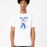 CAMISETA UNISEX DE ALGODÓN ORGÁNICO HELL RIDER BLANCO