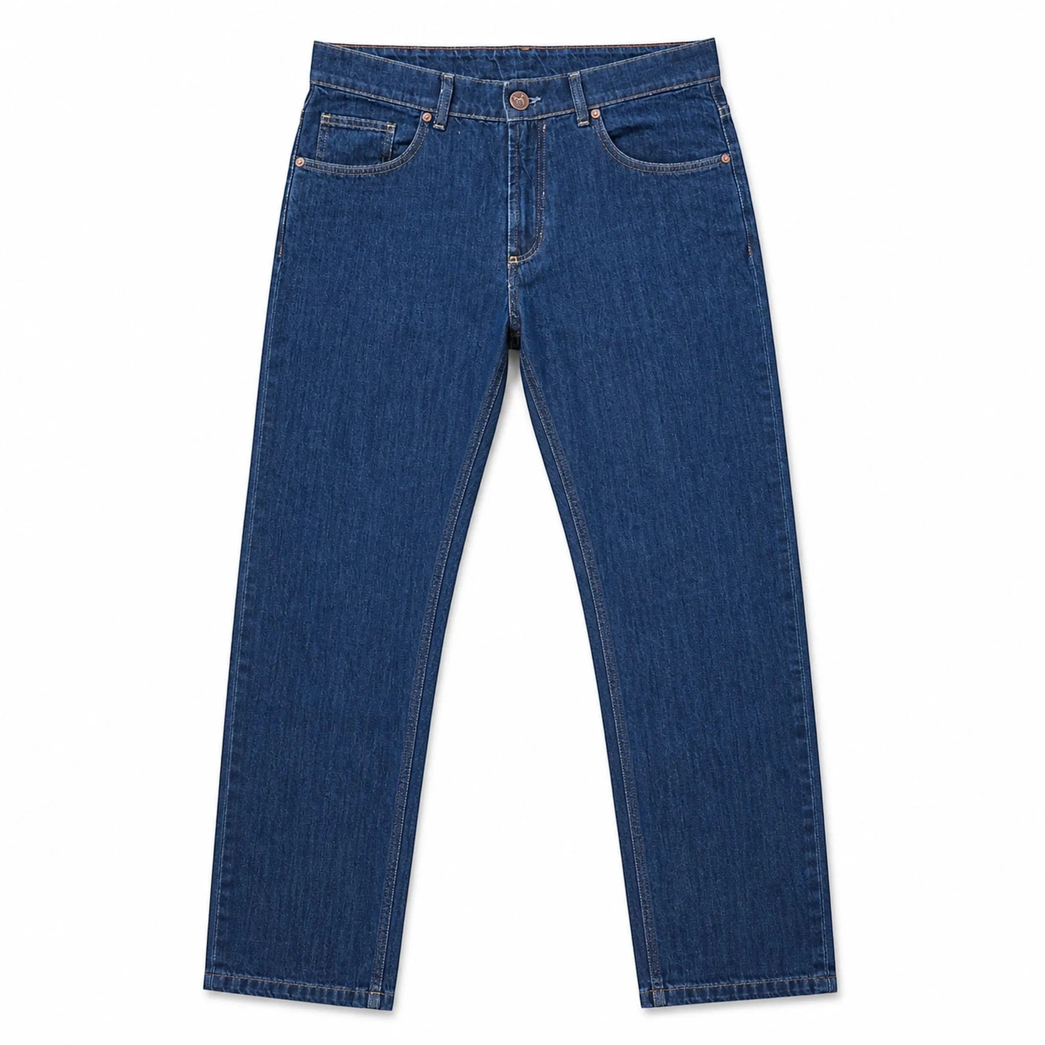 Capitandenim Ray Lightweight Rinsed Blue denim jeans for men, designed and made in Spain. Features a classic 5-pocket style and zip closure.
