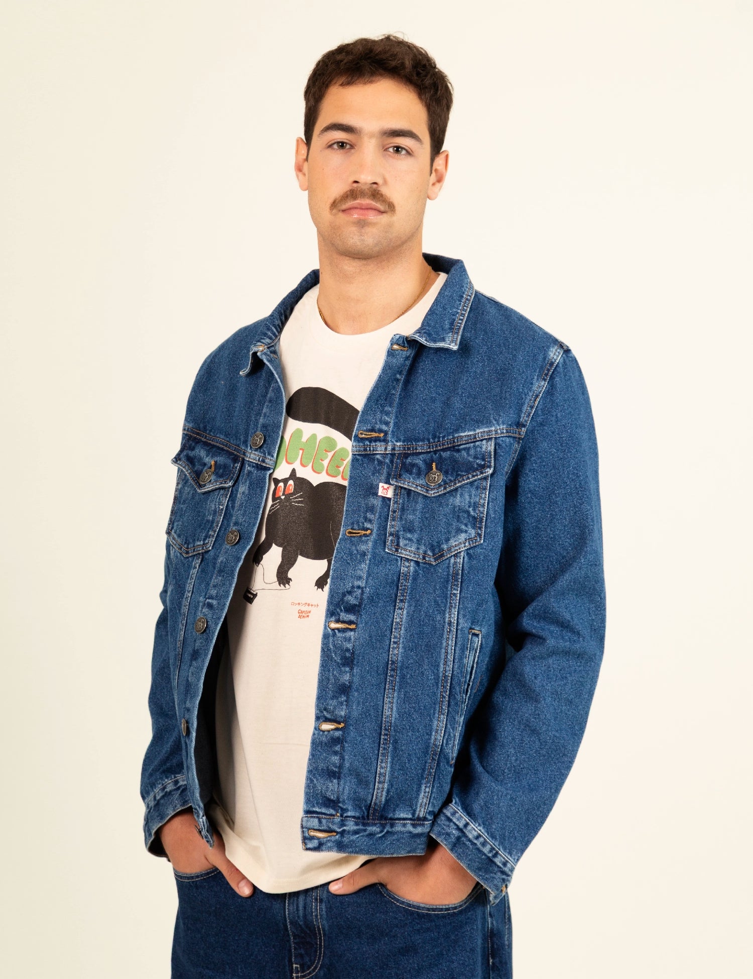 Chaqueta Vaquera Para Hombre Talla Grande - Estilo Casual Slim Fit, Múltiples Bolsillos, Transpirable Y Cómoda