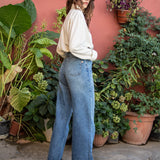 CHAVELA WIDE LEG MID BLUE TENCEL DENIM