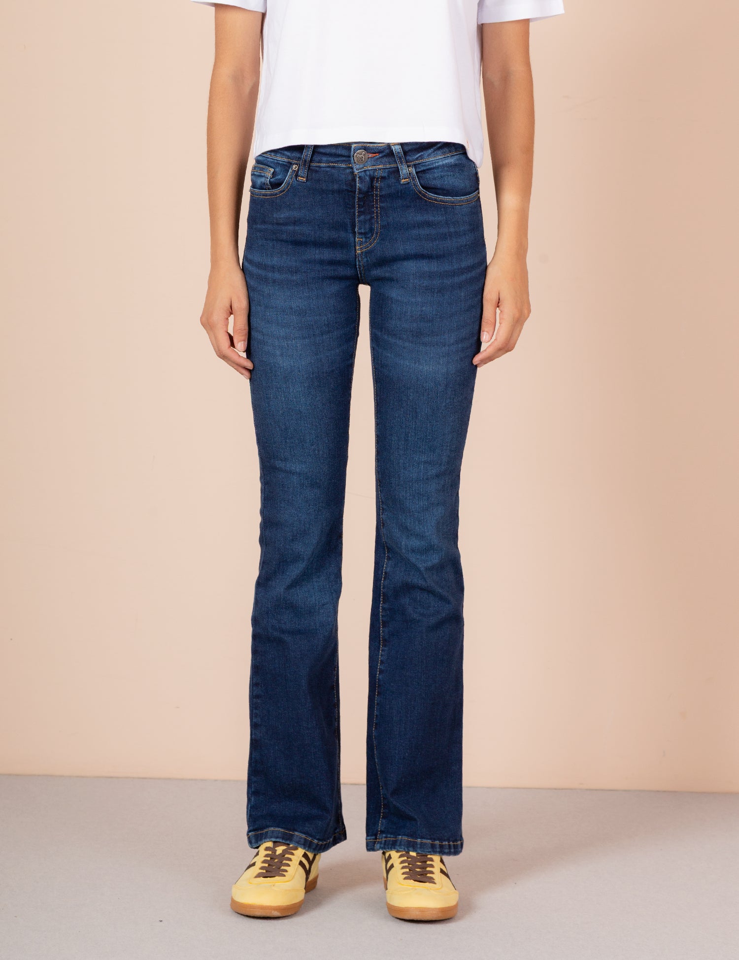 PANTALÓN VAQUERO BOOTCUT DE MUJER JOPLIN DARK USED BLUE – capitandenim