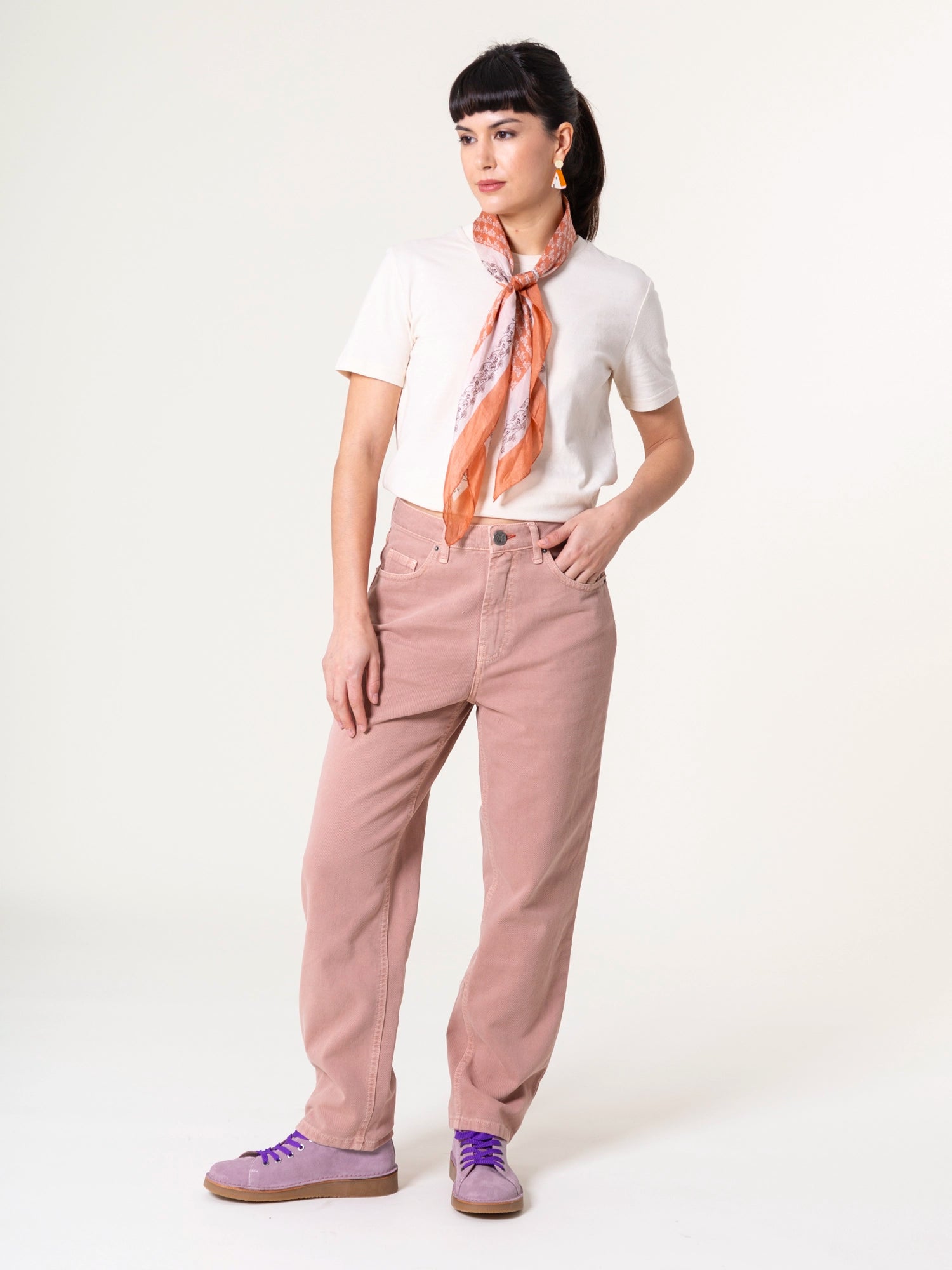 PANTALONES MOM FIT DE MUJER TULSA PALE PINK - Main Image