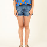 PANTALONES CORTOS DE MUJER MINA MID BLUE