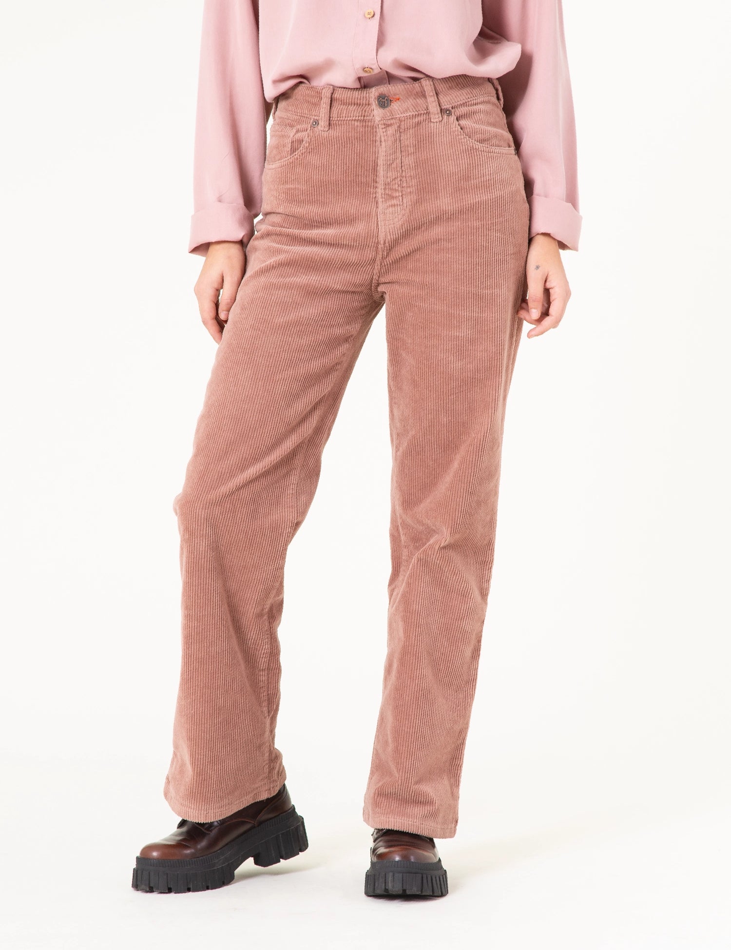 Pantalón de pana de mujer IKETTE PINK – capitandenim