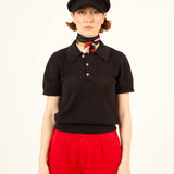BLACK WOMEN'S POLO SHIRT