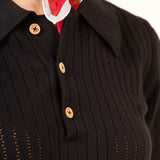 BLACK WOMEN'S POLO SHIRT