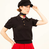 BLACK WOMEN'S POLO SHIRT