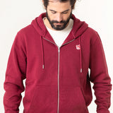 SUDADERA UNISEX CAPUCHA BURGUNDY