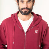 SUDADERA UNISEX CAPUCHA BURGUNDY