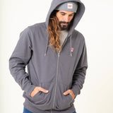 SUDADERA UNISEX CAPUCHA DARK GREY