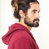 SUDADERA UNISEX CAPUCHA BURGUNDY