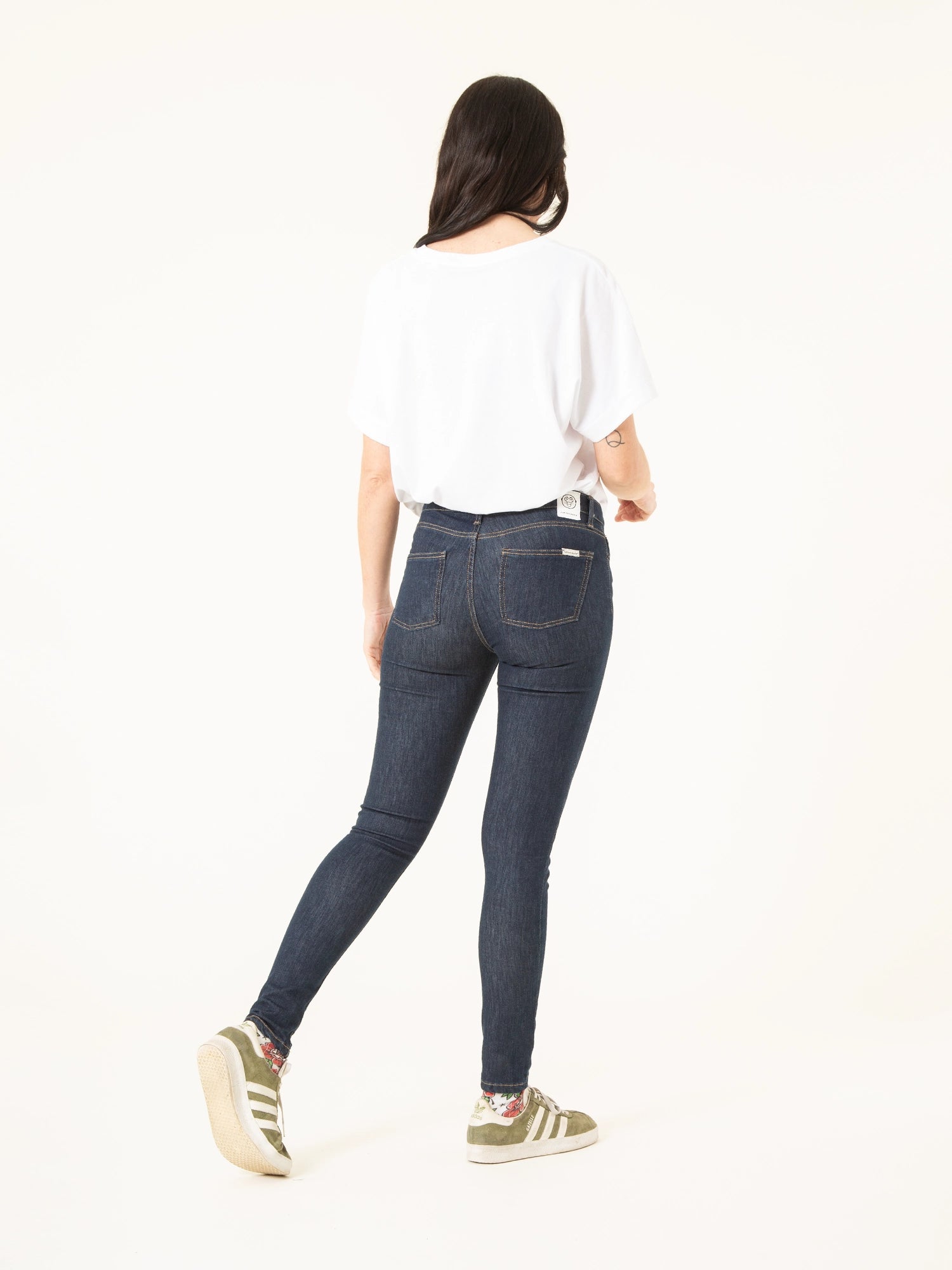 PANTALONES SKINNY DE MUJER HARDY RAW BLUE – CINTURA MEDIA-BAJA