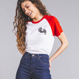 MONSTER LOVE RED AND WHITE T-SHIRT