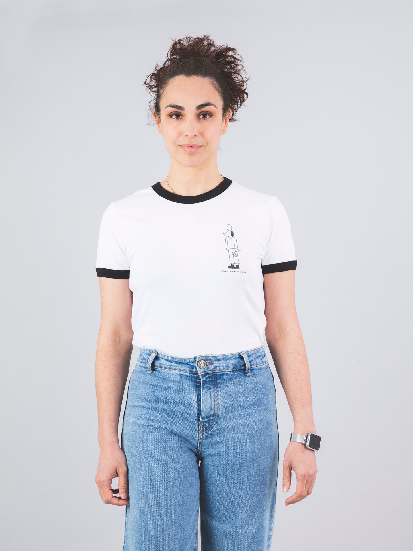 CAMISETA UNISEX DE ALGODÓN ORGÁNICO PERRO JARRON BORDER RINGER