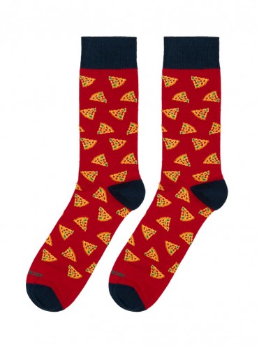 CALCETINES PIZZA ROJO